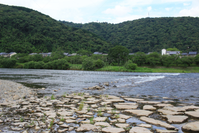 ,锦川,岩国,水平画幅,小的,地形,日本,有机食品,旅行者,户外