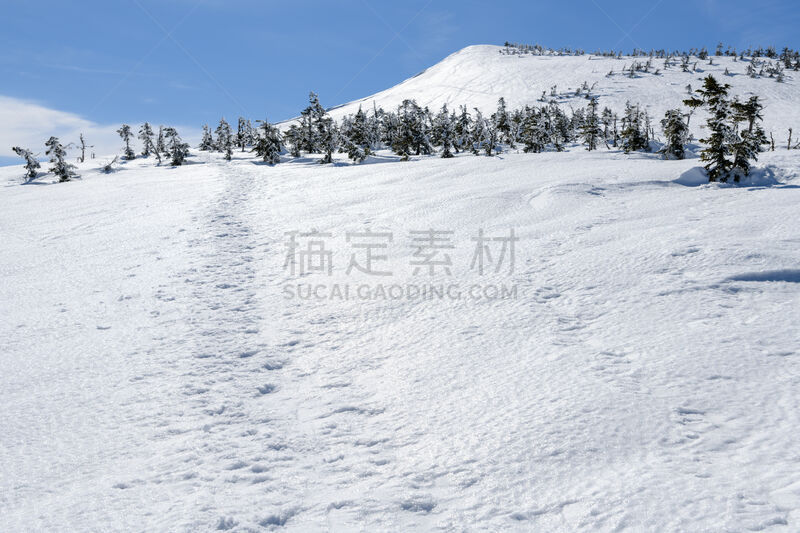 春天,山,自然,耶麻郡,北盐原,风景,图像,雪,福岛县,无人