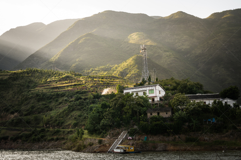 河流,水,客船,水平画幅,工业船,民间音乐,货运,户外,云景,长江