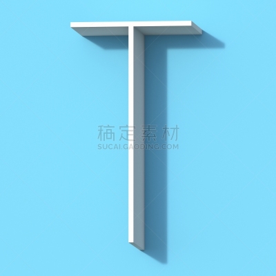 三维图形,阴影,线条,字体,英文字母t,一个物体,几何形状,轮廓,彩色背景,白色
