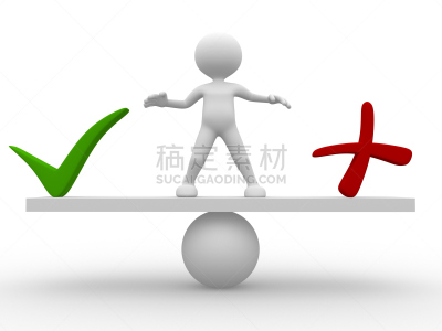 是,不,跷跷板,选择键,绘画插图,性格,支票,想法,白色,正字符号