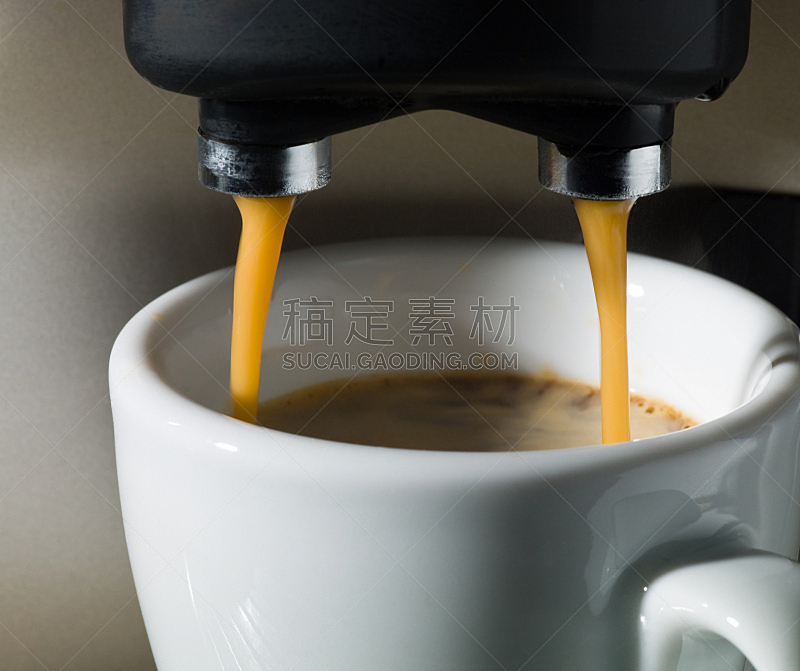 浓咖啡,褐色,水平画幅,小的,特写,咖啡,黑色,机器,咖啡机,热