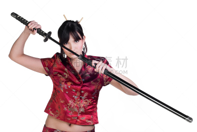女孩,美,水平画幅,注视镜头,美人,黑发,仅成年人,龙,白色,看