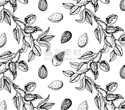 绘画插图,矢量,手,白色,黑色,式样,自然纹理,背景,饮食,健康食物