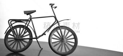黑白图片,桌子,木制,古董单车,拍摄场景,车轮,骑自行车,休闲活动,水平画幅,全景