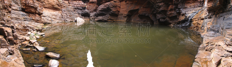 西澳大利亚,温诺峡谷,the pilbara,沟壑,水平画幅,沙子,旅行者,夏天,户外,湖