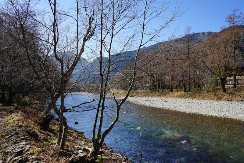 河流,背景,透明,日本阿尔卑斯山脉,水晶,上高地国家公园,水,地形,山,自然美