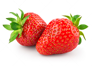 草莓,背景分离,浆果,白色背景,分离着色,素食,剪贴路径,两个物体,清新,一个物体