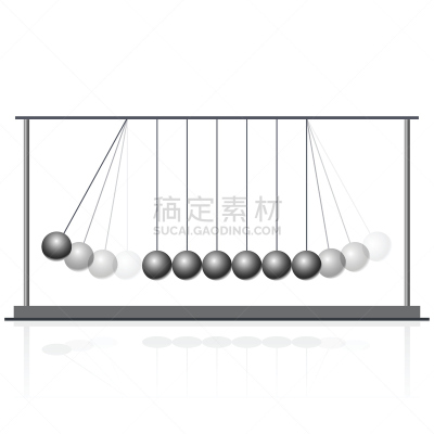 Sir Isaac Newton,钟摆,绘画插图,金属,矢量,平坦的,圆荚,职权,牛顿碰撞球,摇摆