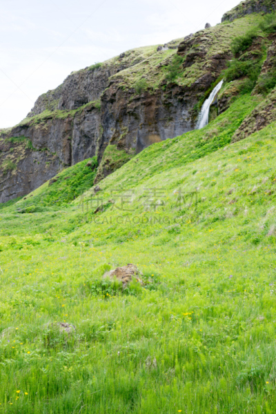 seljalandsfoss waterfall,冰岛国,堰,维京人,冻原,神话,垂直画幅,水,瀑布,大西洋