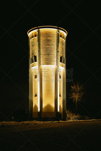 卢森堡公国,垂直画幅,人造的,光效果,夜晚,无人,风景,暗色,聚光灯,黄昏