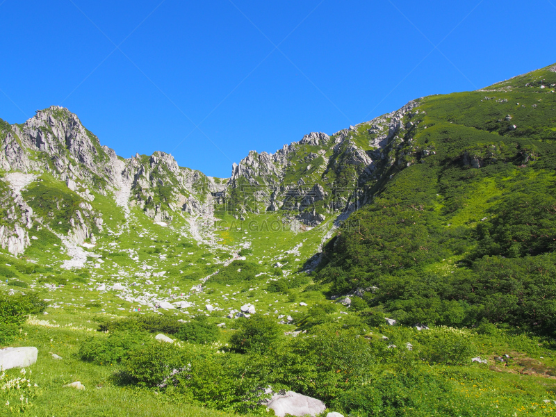 长野县,山,日本,长野县驹根市,甲斐驹岳山,日本阿尔卑斯山脉,美,里山,水平画幅