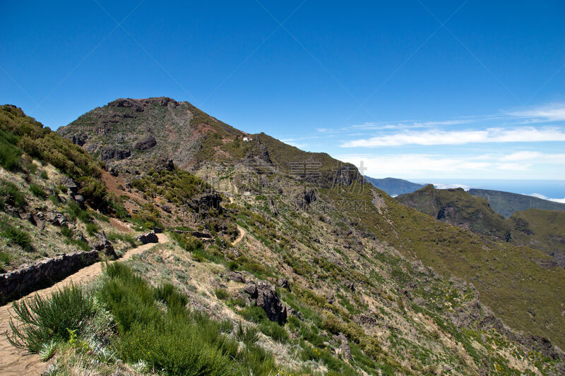 峰鲁伊峰,高地,马德拉,岩面,天空,水平画幅,高视角,无人,大西洋群岛,夏天