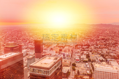 城市天际线,日光,洛杉矶,南加利福尼亚,加利福尼亚,现代,著名景点,观测点,城市扩张,好莱坞山