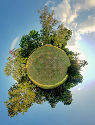 行星,地球形,球体,绿色,风景,鱼眼镜头,小星球的格式,360度景观,地球,垂直画幅