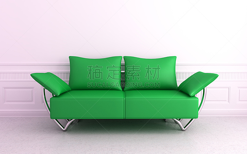 绿色,沙发,住宅房间,水平画幅,无人,装饰物,家具,舒服,软垫,现代