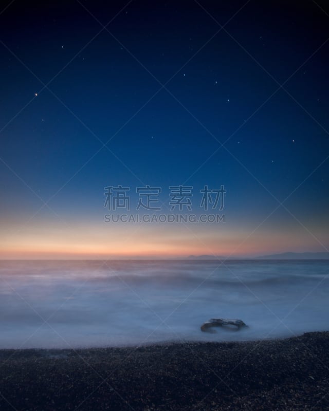 大熊座,星座,海景,自然美,罗德岛,希腊,橙色,夏天,爱琴海群岛,天空