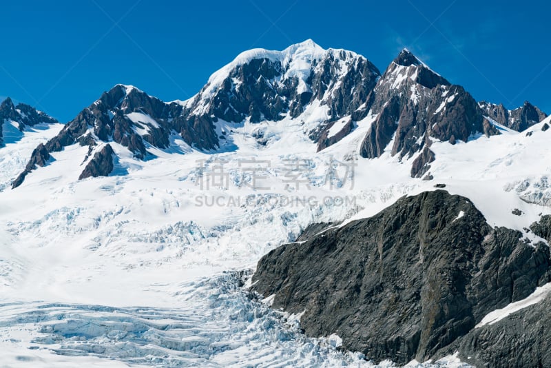 新西兰,冰河峰荒野地,狐狸,自然,冬天,图像,雪,美,河流,户外