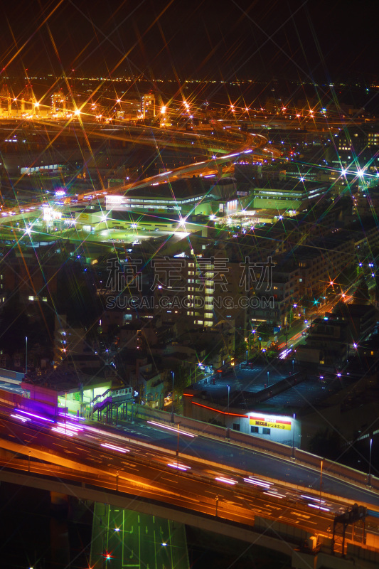 横滨高速铁路,横滨,夜晚,神奈川县,商务,城市生活,照明设备,汽车,海港,公园