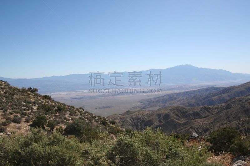 山,风景,沙漠,天空,圣安地列斯断层,圣哈辛托山麓,褐色,风,水平画幅,无人