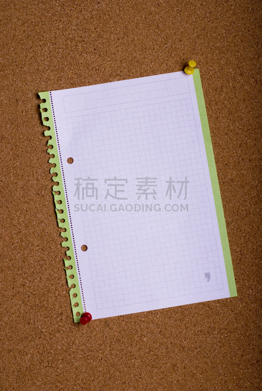 图钉,厚木板,垂直画幅,办公室,留白,褐色,灵感,消息,无人,偏远的