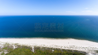 要塞,海滩,海湾沿海,美国,半岛,水平画幅,沙子,无人,夏天,户外