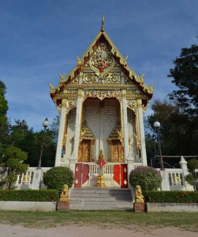 僧院,寺庙,小的,卧佛,禅,芭堤雅,琼不里省,气氛,正面视角,禅宗