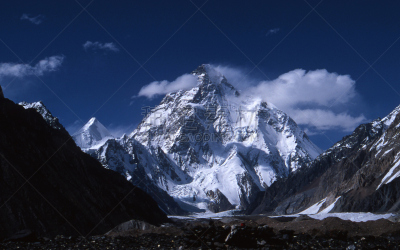 乔戈里峰,白昼,撑杆跳杆,喀喇昆仑山,天空,风,水平画幅,无人,户外,云景