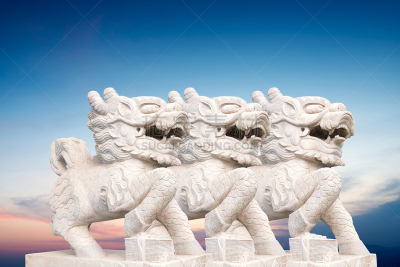 麒麟,灵性,水平画幅,无人,符号,泰国,龙,雕塑