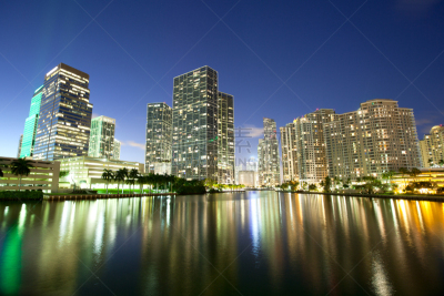 夜晚,碧琪箕,城市天际线,市区,水,天空,留白,水平画幅,无人,户外