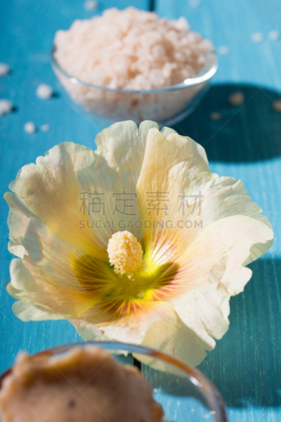 spa美容,锦葵属,垂直画幅,留白,无人,古老的,浴盐,化妆用品,生锈的,润肤露