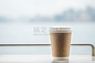 一次性杯子,塑胶,特写,咖啡,白色,自然,盖子,海洋,热,风景