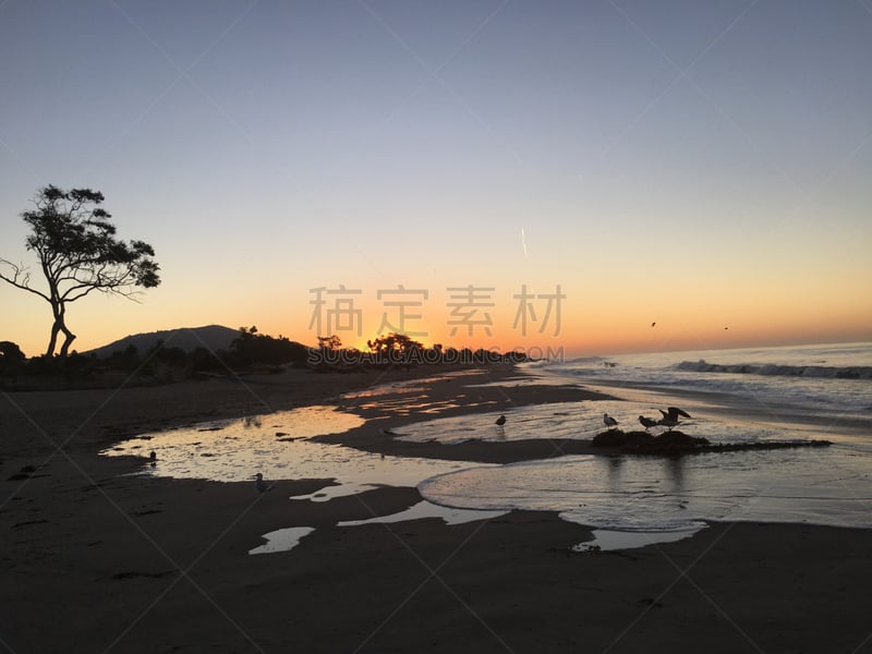 冬天,卡子特里亚州立海滩,水,天空,留白,休闲活动,沙子,早晨,海浪,海滩