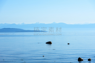 风景,宁静,山,海岸线,大不列颠哥伦比亚,早晨,帕克斯维尔,旅途,法国,禅宗