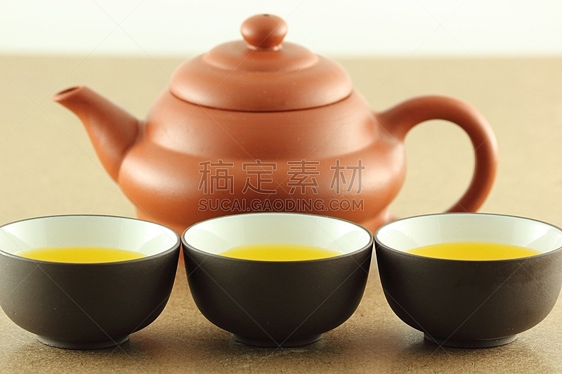 茶杯,茶壶,褐色,水平画幅,无人,饮料,锅,特写,中国,健康生活方式