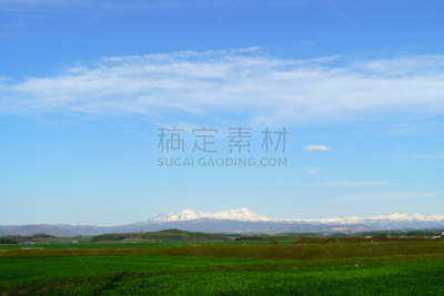 旭川,蓝色,机场,体育活动,摄像机拍摄角度,天空,大雪山国家公园,北海道,里山,水平画幅
