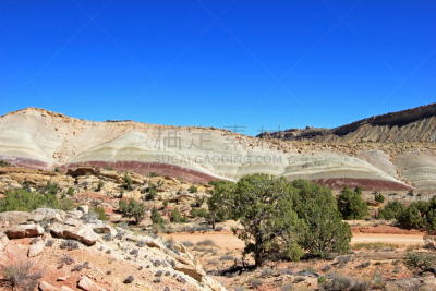 美国,艾丝卡兰迪峡谷,escalante,岩层,断层,台地,岩面,天空,纯净,犹他