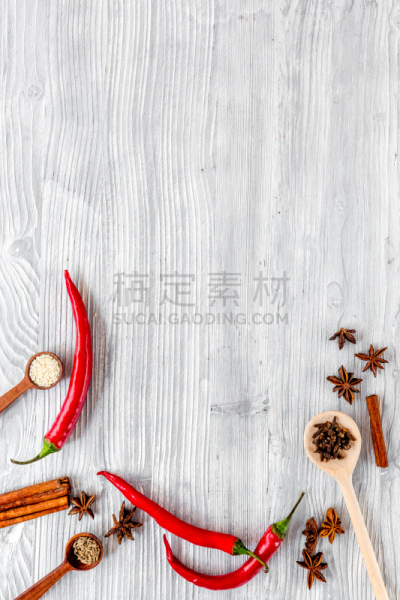 背景,餐桌,透过窗户往外看,肉桂,轻蔑的,香料,香草兰,轻的,垂直画幅,留白