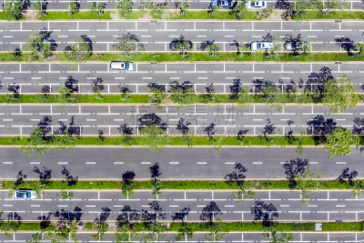 成一排,绿色,停车场,深圳,直的,都市风景,顶部,水平画幅,无人,陆用车