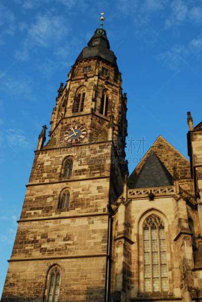 Türme der Moritzkirche in Coburg Oberfranken