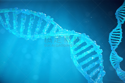 Helix DNA molecule with modified genes. Correcting mutation by genetic engineering. Concept Molecular genetics, 3d illustration