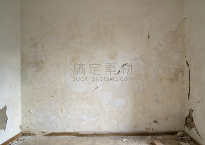 被抛弃的,空的,住宅房间,边框,坏掉的,肮脏的,古董,玷污的,古典式,涂料