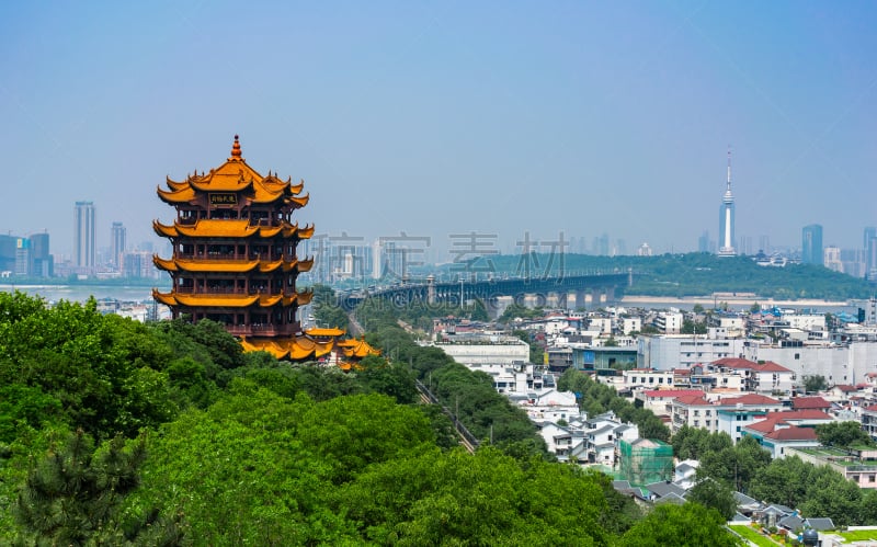 长江,风景,桥,中国,湖北省,黄鹤楼,非凡的,美,公园,水平画幅