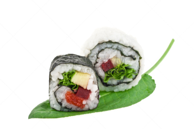 寿司,传统,紫菜,太卷,白色背景,背景分离,日本食品,特写,健康食物,海产