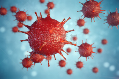 3d illustration pathogenic viruses causing infection in host organism, Viral disease outbreak, virus abstract background