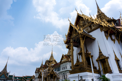 克里玛哈巴萨,王座,走廊,玉佛寺,亚洲,长时间曝光,泰国,图像,瓷砖,无人