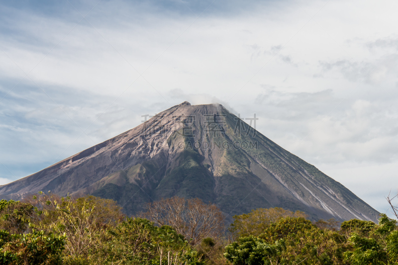 康塞普西翁,火山,尼加拉瓜,风景,水平画幅,枝繁叶茂,旅行者,户外,美洲,湖