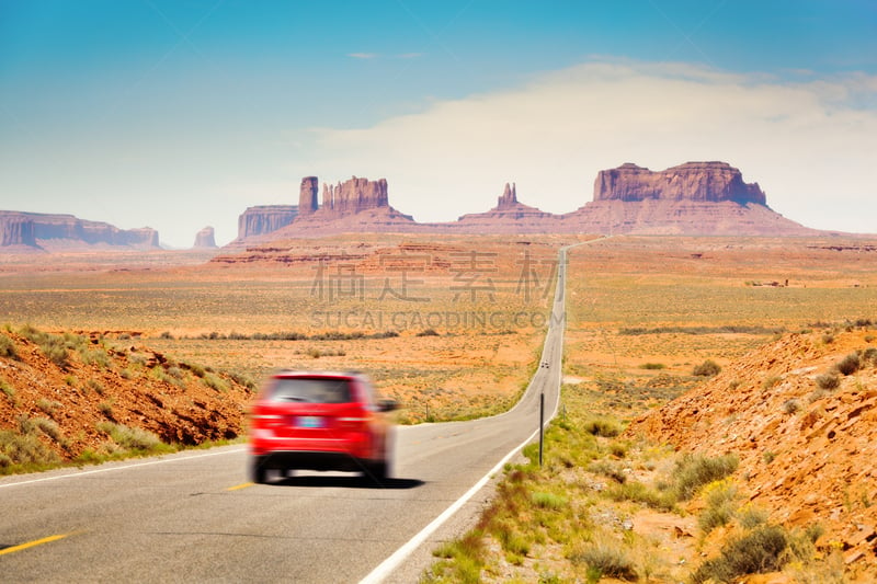 纪念碑山谷,亚利桑那,旅游目的地,汽车,美国,旅行者,西南方向,米切尔孤峰群,米切尔台地,哨兵台地