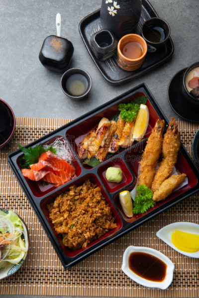 日本,背景,传统,蔬菜,菜单,天麸罗,清新,食品,米,三文鱼