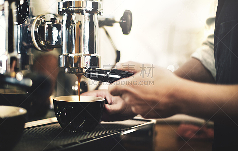 咖啡师,咖啡馆,咖啡,概念,美,业主,咖啡店,水平画幅,美人,机器